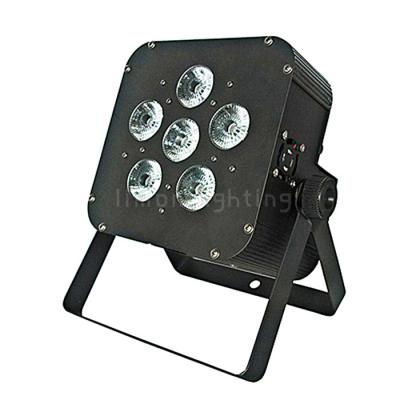 China Cheap 6x10W RGBW 4in1 DMX Wireless Rechargable Lithium Battery Mini LED Flat Par Light for sale