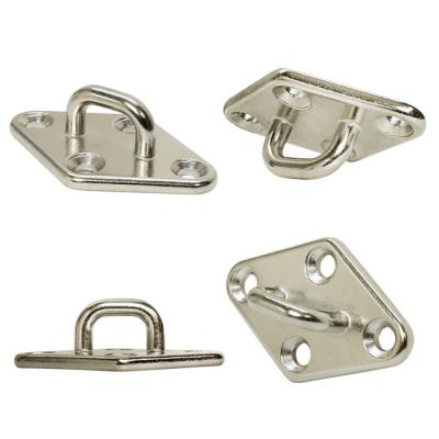 China Easy Installation M6 Premium Heavy Duty Square Stainless Steel Pad Eye Hooks for sale