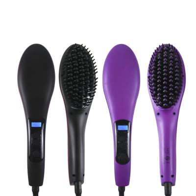 China Hotel Fast Heating Ionic Hair Straightener Brush 2 in 1 Multifunctional Hot Airbrush No Damage Hair Device for Women for sale