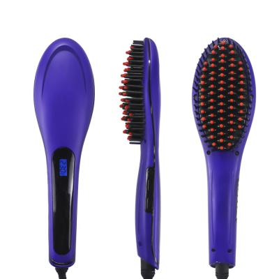 China Hotel Multifunctional 2 in 1 Frizz Free Ionic Hair Straightener Comb No Damage One Step Hot Air Dryer Brush For Women Men for sale