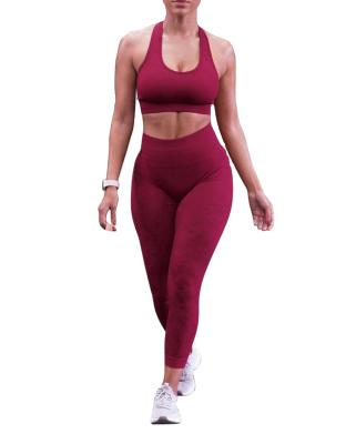 China Sports 2021 New Breathable Broken Flower Yoga Seamless Fitness Suit Sweat Absorbing Yoga Suit Gym Training for sale