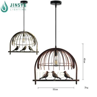 China Hotel Vintage Industrial Rustic Metal Birdcage Pendant Light for sale