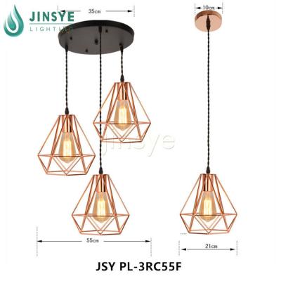 China Retro Industrial Hanging Hotel Lamp Iron Cage Pendant Lamp for sale