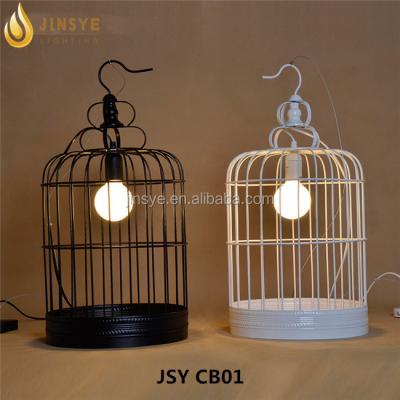 China Bar Decoration Iron Vintage Light Home Lighting Bronze Birdcage Lamp for sale