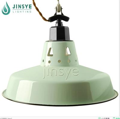 China Warehouse European/Nordic/American Enamel Large Iron Green Mint Pendant Light Lamp for sale