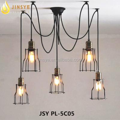 China Bronze Industrial Retro Chandelier Spider Light Vintage DIY Ceiling Pendant Lamp for sale