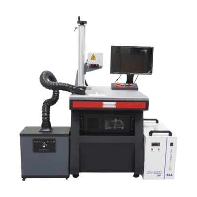 China VISION SYSTEM Manufacture JTP cold UV laser marking machine with industrial refrigerator for ceramic glass plastic paper marking for sale