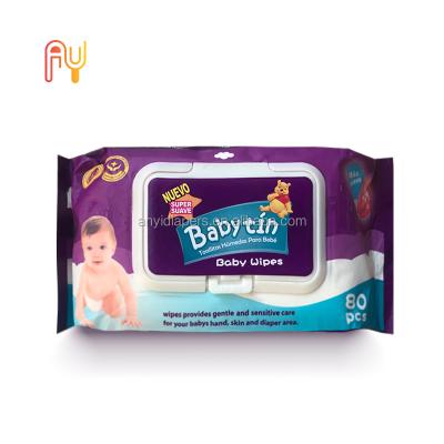 China Wholesale Daily Life Cleansing 99.9 Pure Water No Addition Nature Custom Disposable Baby Wet Wipes Manufacturer for sale