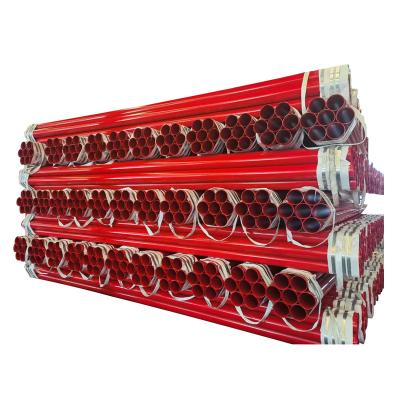 China /A135m Liquid Steel Red Paint Primer Hose Groove End Red Painted Fire Fighting Steel Pipe for sale