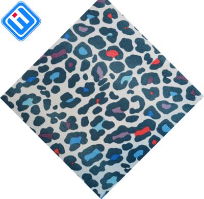 China Waterproof Leopard Print Design Synthetic Fabric Multicolor Animal Faux Leather Leather Leopard Print Leather for sale