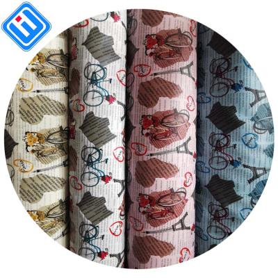 China Custom Printed Leather Printed Colorful Faux Lychee Leather Wholesale Waterproof Printed Leather for sale