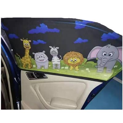 China Cartoon OEM Luxury Shade For Sun Baby Insect Protection UV Universal Fit Adjustable Breathable Mesh Car Curtains Anti Mosqui Sunshade for sale