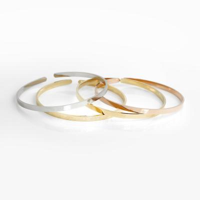 China FASHIONABLE Hot White Bangle Custom Engravable Jewelry Bangle Bracelets For Girls for sale