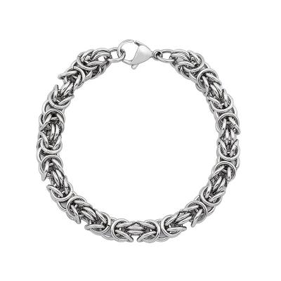 China Unique Chain Braided Bracelet Mens Hip Hop Stainless Steel Handmade Jewelry for sale