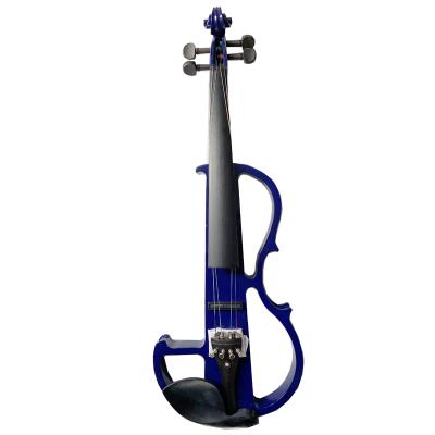 China Factory Price High Quality Chinese Blue Electric Violins Plywood for sale