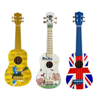 China All Linden Plywood Popular Cartoon Style Kids 4 Strings OEM Colorful Mini 21 Inch Soprano Ukulele for sale