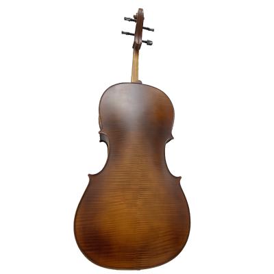 China Handmade Solid Fir Brown Varnished Antique High Grade Solid Flame Cello for sale