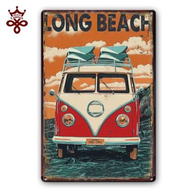 China Wholesale Antique Europe Wall Car Opens Tin Plate Signs Custom Metal Tin Plate Sign Car Logo for sale