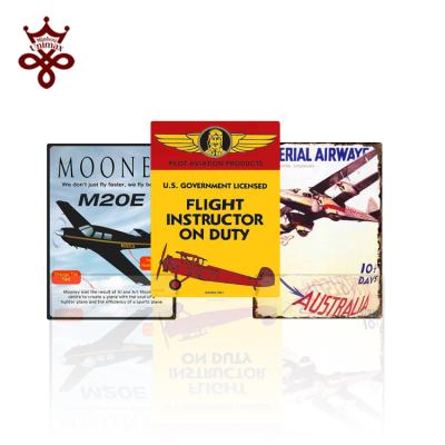 China Wholesale Old Fashioned Novelty Europe Wall Decor Metal Wall Art Tin Signs Airplane 20X30cm Tin Signs Wholesale For Tin Sign for sale