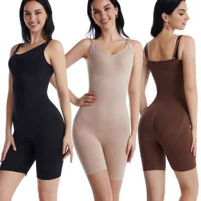 China Antibacterial Mid Thigh Jumpsuit Plus Compression Tummy Control Shapewear Fajas Colombianas Waist Overalls For Women Seamless Body Shaper Full for sale