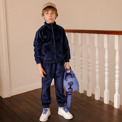 China Wholesale Custom Made Tracksuit Kids Suits High Quality Velvet Windproof Sweat Suits for sale