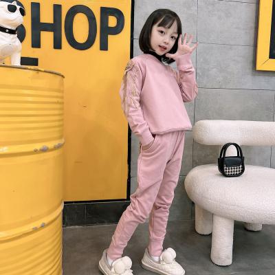 China Comfortable Breathble Shine Set for Boys and Girls Sweatshirt and Sweatpants Long Sleeve Kids Clothing for sale