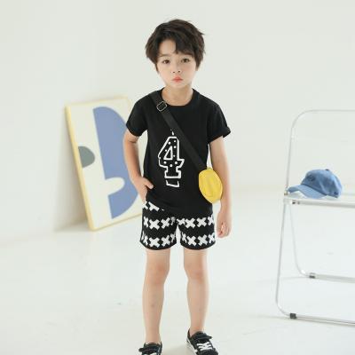 China Clever casual chic T-shirt and shorts set big kids clothing Dropship children's clothing kids summer clothing for sale