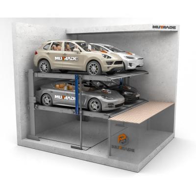 중국 Mutrade Series 2 Rigid Single Tiers Platform Independent Parking Post Pit Parking Lift 5000*2050*1550/1700mm 판매용