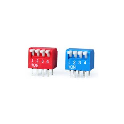 China DP series dip switch DP-04 2.54mm piano type dip switch 4 pins called DP -4 with dip switch DP-04 for sale