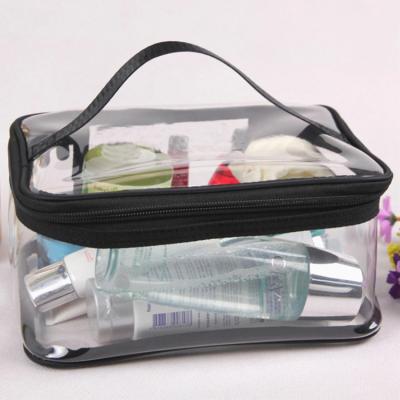 China Professional Clear Clear Transparent Toiletries Cosmetics PVC Zipper Bag Makeup Organizer Packaging PVC Hologram Storage Cosmetic Bag for sale