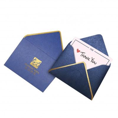 China Eco-friendly Paper Wedding Envelope Custom Invitation Card Green Metallic Shimmer Black Packaging Envelopes For Greeting Cards for sale