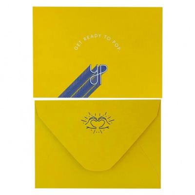 China Recycled Materials Custom Size White Paper Business Wedding Card Envelope With Logo Full Colors Printing for sale