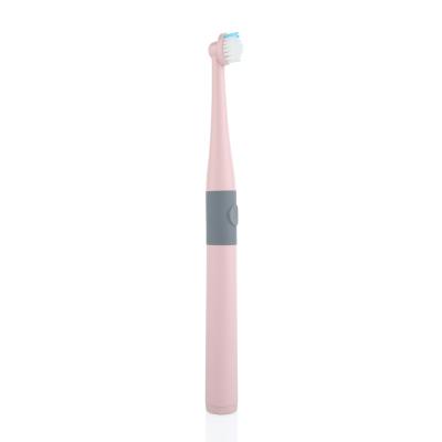 China New OEM Pink Ultrasonic Battery Operated Mini Soft Whitening Toothbrushes Electric Battery Operated Portable Toothbrush for sale