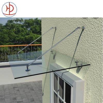 China Rain Canopy Stainless Steel Glass Canopies For Doors And Windows for sale