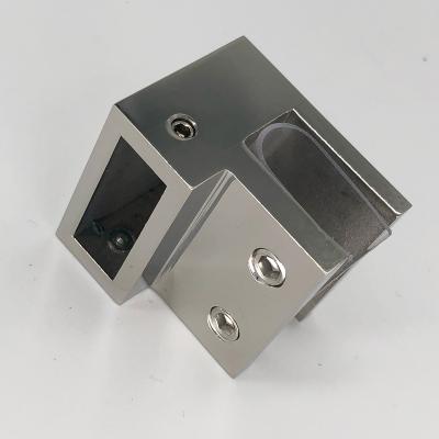 China Modern Stainless Steel Glass Clip Flange Connector Square Glass Tube Connector for sale