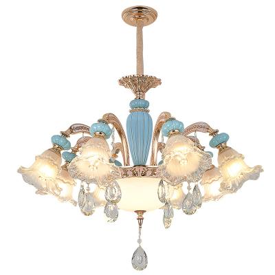 China Modern European Luxury Modern Beaded Chandelier Dining Room Ceiling Lamp Chinese Lighting Hotel Led Crystal Chandelier Lamp for sale