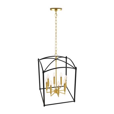 China Farmhouse Art Deco Custom Industrial Hotel Living Room Decorative Gold Led Birdcage Light Lighting Modern Chandelier for sale