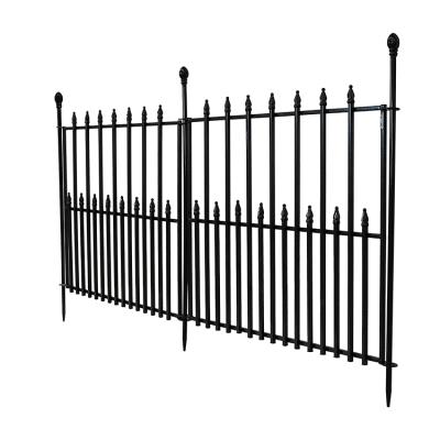 China Easily Assembled DIY Decrative Steel Privacy Picket Fence Metal Garden Edging Border Security Barrier for sale