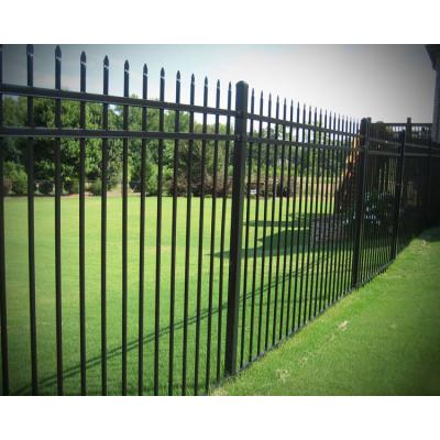 China Customized Fancy Decorative Black Ornaments Easily Assembled Cheap Outdoor Wrought Cast Metal Fence For Farm And Garden for sale