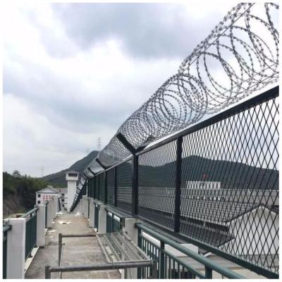 China Security Razor Wire Prison Metal Fence Net Easily Gathered Custom High Tensile Hog Hinge Wire Rolls Border Common Fence Barrier for sale