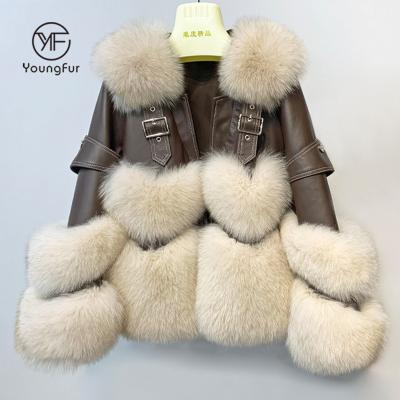 China New Arrival Breathable Fox Fur Coat Ladies Sheepskin Genuine Charm Genuine Leather Wholesale Fur Coat for sale