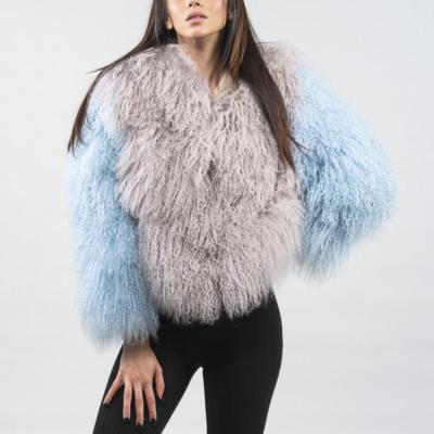 China Viable New Arrival Women's Winter Warm Fur Coat/Real Mongolian Lamb Fur Jacket Outwear for sale