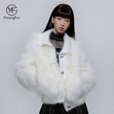 China Real natural color raccoon fur jacket coat sale winter short luxury warm thick custom made luxury warm women for sale