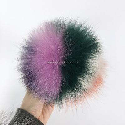 China Wholesale Casual Factory Real Colorful Fluffy Fox Fur Pom Poms / Balls for sale