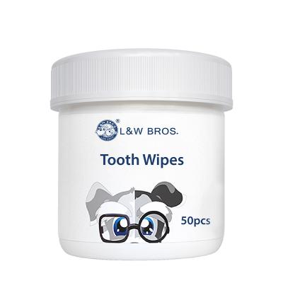 China Sustainable Dog Teeth Cleaning Finger Wipes 50Pcs Dog Dental Wipes for Teeth  No Brushing for sale