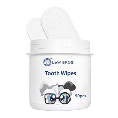 China Sustainable Pet Dental Finger Wipes Cleaning Tooth Deodorant Oral Care for Dogs Cats for sale