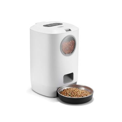 China Automatic Automatic Pet Food Dispenser with Customize Feeding Schedule Pet Feeder 4.5L Timed Pet Feeder for sale