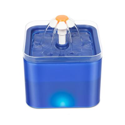 China Sustainable Automatic Cat Water Fountain Dog Water Dispenser Dogs Multiple Pets, Pet Water Fountain Blue 2L for sale