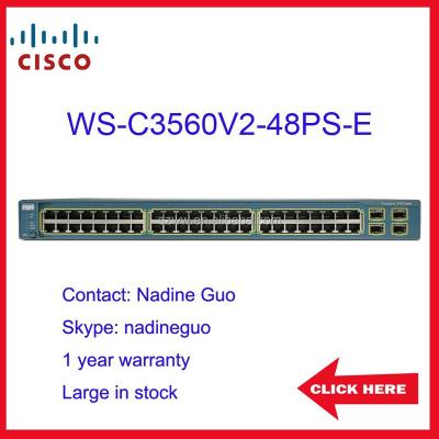 China LACP WS-C3560V2-48PS-E Cisco Refurbished Switch POE 48 Port for sale