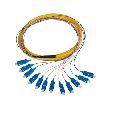 China Communication 1.5m Single Mode Miltimode PVC Sheath Fiber Optic Pigtail LC ST SC SC FC Fc for sale